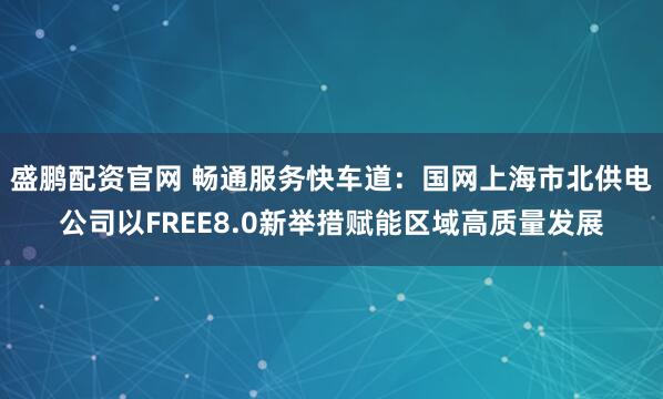 盛鹏配资官网 畅通服务快车道：国网上海市北供电公司以FREE8.0新举措赋能区域高质量发展