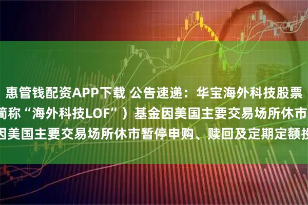 惠管钱配资APP下载 公告速递:华宝海外科技股票(QDII-LOF)(场内简称“海外科技LOF”)基金因美国主要交易场所休市暂停申购、赎回及定期定额投资业务