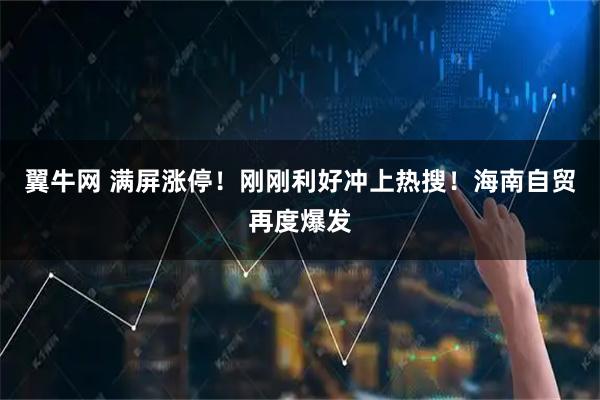 翼牛网 满屏涨停！刚刚利好冲上热搜！海南自贸再度爆发